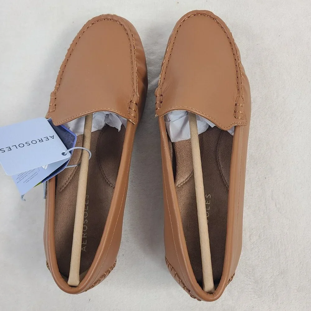 Aerosoles Over-Drive Womens Tan Loafers Sz 7.5 Lightweight Slip-On Comfort Shoes - Picture 7 of 10